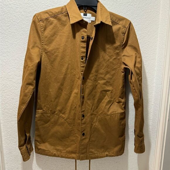 TOPMAN Causal Buttondown Tan Drawstring Bottom XXS - Picture 4 of 11